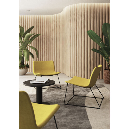 Loungesessel MK, Bezug  Kunstleder Weiss Gestell  Chrom