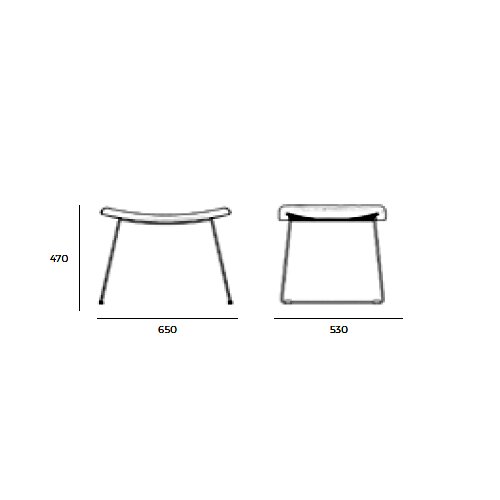 Loungehocker MK, Bezug  Stoff SO Grün Gestell  Schwarz