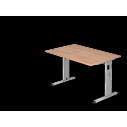 Schreibtisch höhenverstellbar 120x80 cm Nussbaum...