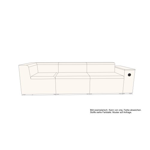 Loungemöbel Serie P 3 Sitzer  einfarbig