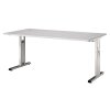 Schreibtisch höhenverstellbar 160x80 cm Buche/Silber