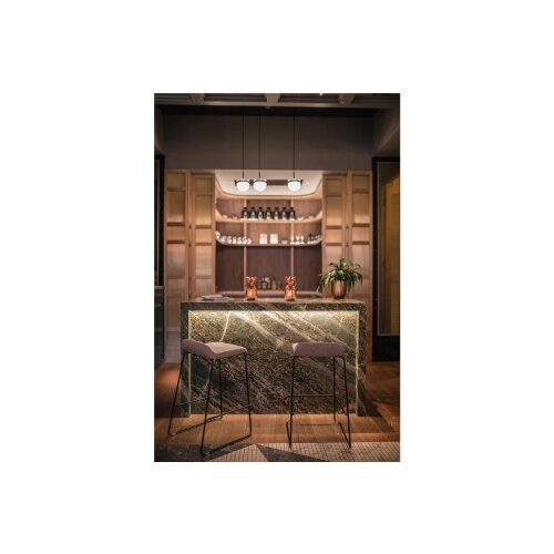 Barhocker Trento mit Kufengestell Bezug DI0 Kunstleder schwarz