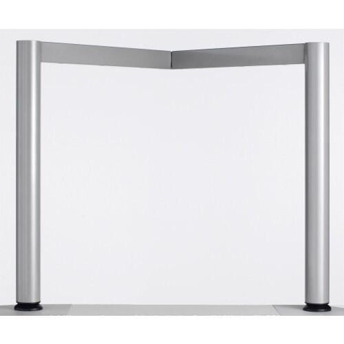 Schreibtisch Rundfuss, höhenverstellbar, 160x80 cm Lichtgrau/Anthrazit