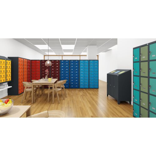 Stahl Schliessfachschrank Select 20 Fächer 300mm Abteilbreite