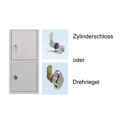 Stahl Schliessfachschrank Select 20 Fächer 300mm Abteilbreite Korpus Lichtgrau RAL 7035 Türen Anthrazitgrau RAL 7016