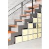 Stahl Schliessfachschrank Select 20 Fächer 300mm Abteilbreite Korpus Lichtgrau RAL 7035 Türen Weinrot RAL 3005