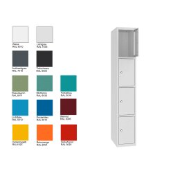 Stahl Schliessfachschrank Select 4 Fächer 300mm...