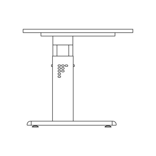 Schreibtisch höhenverstellbar 200x100 cm Weiss/Weiss