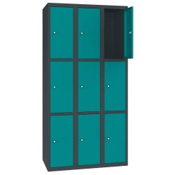 Stahl Schliessfachschrank Select 9 Fächer 300mm...