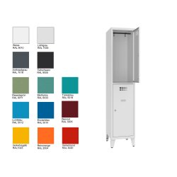 Schliessfachschrank Select 2 Fächer auf Füssen...