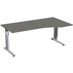 Schreibtisch  PC-Form rechts höhenverstellbar 180x...