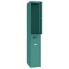 Schliessfachschrank Select 2 Fächer Abteilbreite 400mm Korpus Mint RAL6033 Türen Mint RAL6033 Drehriegel