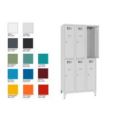 Schliessfachschrank Select 6 Fächer auf Füssen...