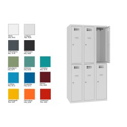 Schliessfachschrank Select 6 Fächer Abteilbreite 400mm