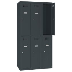 Schliessfachschrank Select 6 Fächer Abteilbreite...