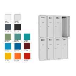 Schliessfachschrank Select 8 Fächer Abteilbreite 300mm