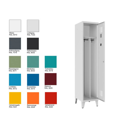 Spind Select 1 Abteil auf Füssen Abteilbreite 400mm