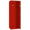 Spind Select 2 Abteile Abteilbreite 300mm Korpus Verkehrsrot RAL 3020 Türen Verkehrsrot RAL 3020 Zylinderschloss