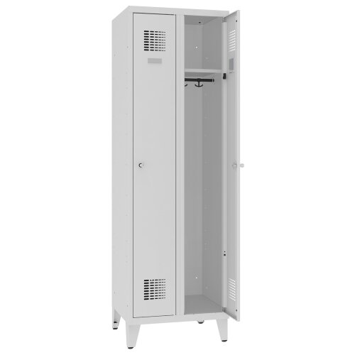 Spind Select 2 Abteile auf Füssen Abteilbreite 300mm