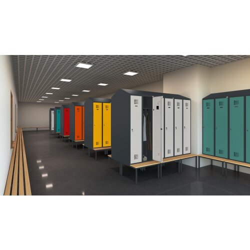 Spind Select 2 Abteile auf Füssen Abteilbreite 400mm