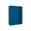 Spind Select 4 Abteile Abteilbreite 300mm Korpus Enzianblau RAL 5010 Türen Enzianblau RAL 5010 Zylinderschloss