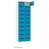 Postverteilerschrank 20 Fächer Tiefe 30cm Abteilbreite 300mm Korpus Weiss RAL 9010 Türen Lichtblau RAL 5012