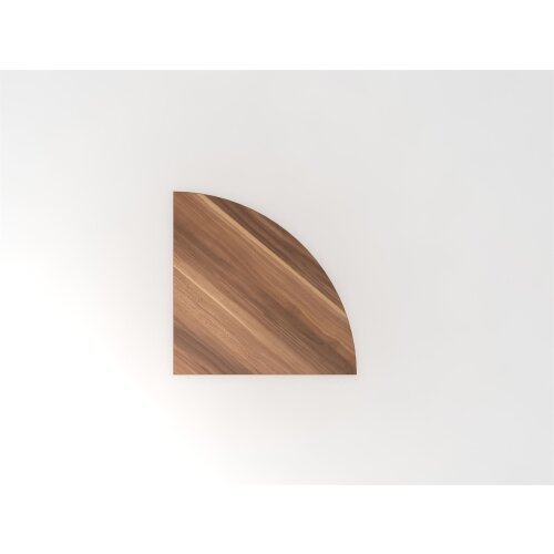 Verkettungswinkel eckig 80x80 cm Nussbaum hell/Silber