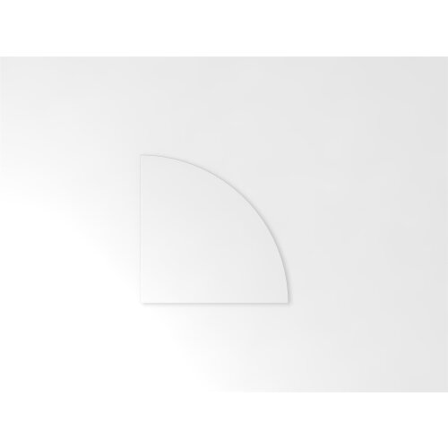 Verkettungswinkel eckig 80x80 cm Weiss/Silber