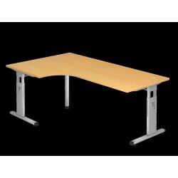 Winkelschreibtisch 90° höhenverstellbar 200x120...