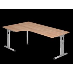 Winkelschreibtisch 90° höhenverstellbar 200x120...