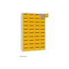 Postverteilerschrank 40 Fächer Abteilbreite 273mm Korpus Lichtgrau RAL 7035 Türen Verkehrsgelb RAL 1023