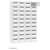 Postverteilerschrank 40 Fächer Abteilbreite 273mm Korpus Weiss RAL 9010 Türen Weiss RAL 9010
