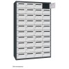 Postverteilerschrank 40 Fächer Abteilbreite 273mm Korpus Anthrazitgrau RAL 7016 Türen Lichtgrau RAL 7035
