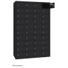 Postverteilerschrank 40 Fächer Abteilbreite 273mm Korpus Tiefschwarz RAL 9005 Türen Tiefschwarz RAL 9005