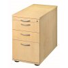 Standcontainer mit Hängeregistratur, 2 Schubladen, 1x Utensilienfach, 80 cm Tief abschließbar Ahorn/ Ahorn