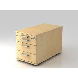 Rollcontainer mit 3 Schubladen, 1 x Utensilienfach, 80 cm...