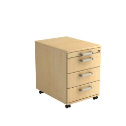 Rollcontainer mit 3 Schubladen, 1 x Utensilienfach, 58 cm...