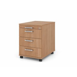 Rollcontainer mit 3 Schubladen, 1 x Utensilienfach, 58 cm...