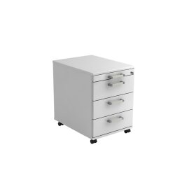 Rollcontainer mit 3 Schubladen, 1 x Utensilienfach, 58 cm...