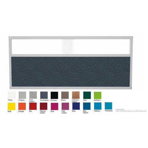 Akustik Tischtrennwand Ultra Höhe 60 cm mit Acrylglas