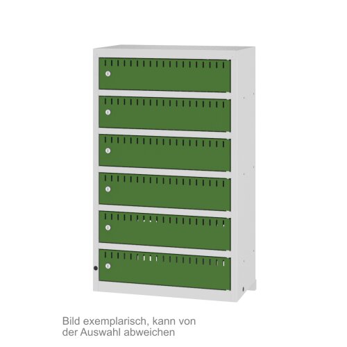 Akku Ladeschrank 6 Fächer wandhängend