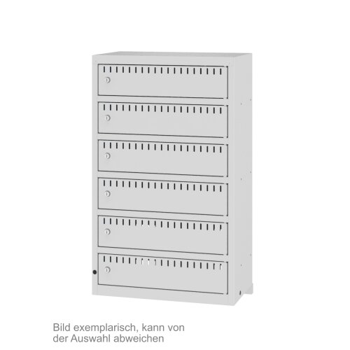 Akku Ladeschrank 6 Fächer wandhängend