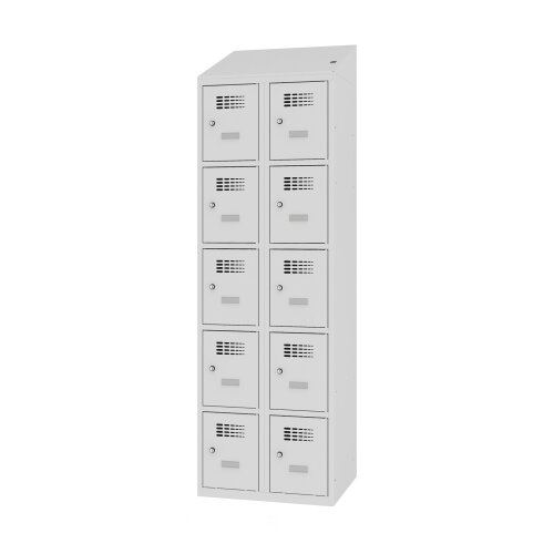 Akku Lade/ Fächerschrank mit Lademöglichkeit Select 10 Fächer 300mm Abteilbreite Korpus  Türen