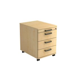 Rollcontainer mit 3 Schubladen, 1 x Utensilienfach, 58 cm...