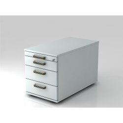 Rollcontainer mit 3 Schubladen, 1 x Utensilienfach, 80 cm...