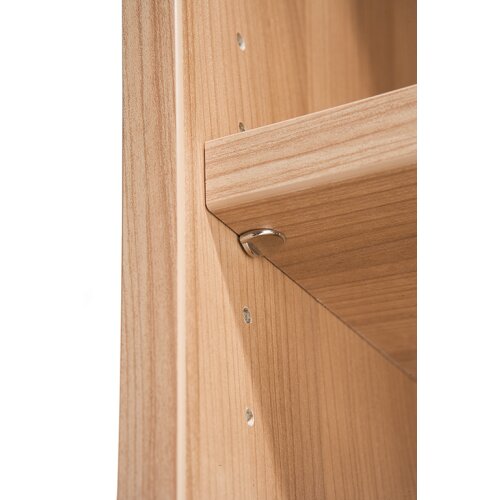 Schubladenschrank 5 Ordnerhöhen mit Sockelblende, 4 Schubladen (2 OH) unten, 3 OH Regal, nicht abschließbar Buche/ Buche