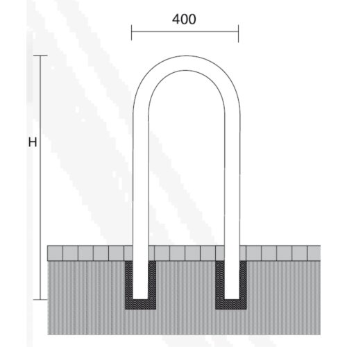 Anlehnbügel/Absperrbügel Bern Farbe ohne Farbe, verzinkt
