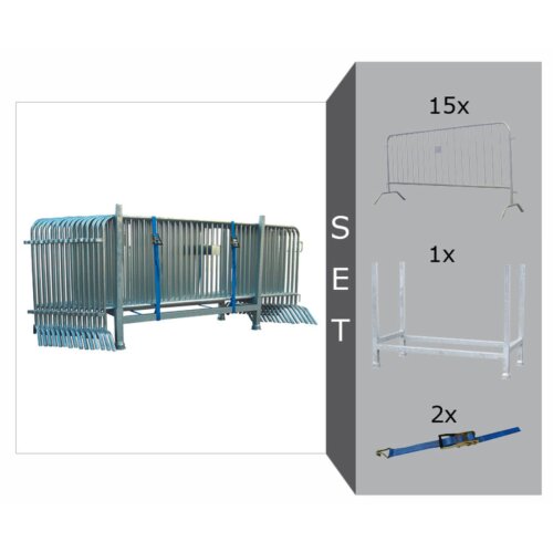 Absperrgitter Komplett-Set (15 x Typ D Rule)
