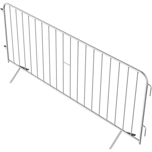 Absperrgitter Typ E aus Stahl, Länge 2480 mm, mit angeschweißten Füßen