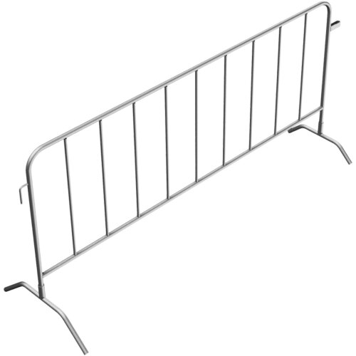 Absperrgitter Typ L Fence aus Stahl, Länge 2500 mm, mit angeschweißten Füßen